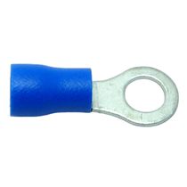 Terminal Compressão Tipo Anel 1.5 Mm A 2.5 Mm Simples C/ Capa Plastica Azul