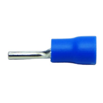 Terminal Compressão Reto 1.5 Mm A 2.5 Mm Macho Simples C/ Capa Plastica Azul