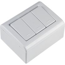 Caixa de Sobrepor com 3 Interruptores Simples 10 A 250 V Tramontina LizFlex Branca