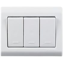 Caixa de Sobrepor com 3 Interruptores Simples 10 A 250 V Tramontina LizFlex Branca