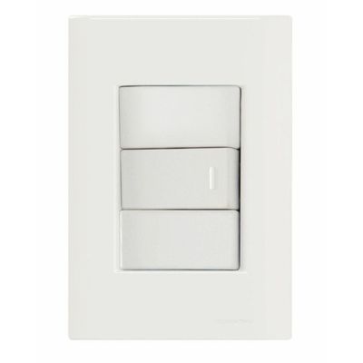 Conjunto 4x2 com 1 Interruptor Simples 10 A 250 V Tramontina Giz Branco