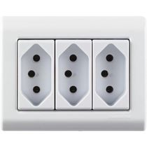 Caixa Sobrepor 3 Tomadas 2P+T 10 A 250 V Tramontina LizFlex