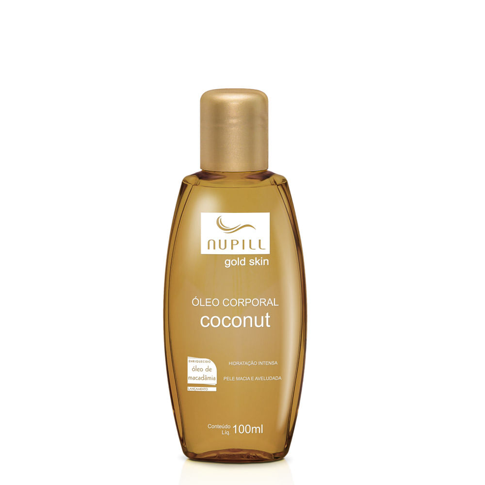 Óleo Corporal Coconut com Macadâmia Nupill 100ml Gold Skin