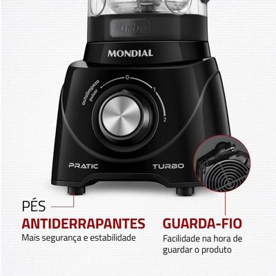 Liquidificador Pratic Turbo Mondial L-98-B 127V