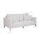Sofá 3 Lugares com Molas Ensacadas 200 cm e Puff Unne Bouclé Off White
