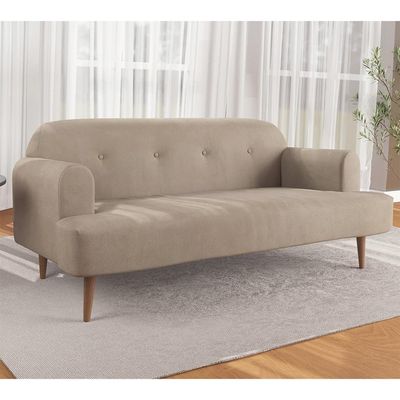 Sofá 2 Lugares Kiev Velosuede Bege 165 cm