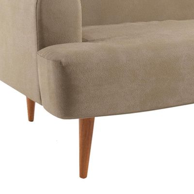 Sofá 2 Lugares Kiev Velosuede Bege 130 cm