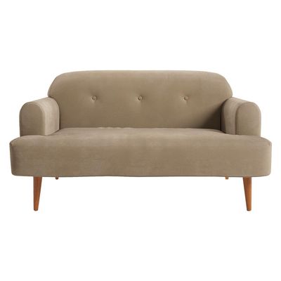 Sofá 2 Lugares Kiev Velosuede Bege 130 cm