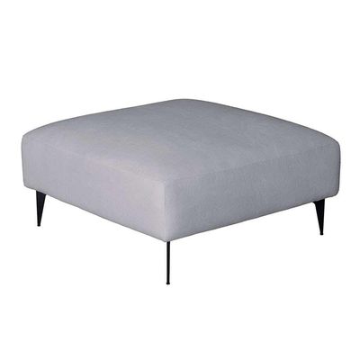 Sofá 3 Lugares com Molas Ensacadas 200 cm e Puff Unne Bouclé Cinza