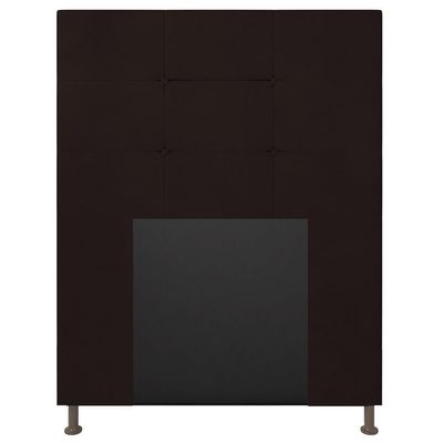 Cabeceira Cama Box Solteiro 90cm D10 Safira Corano Marrom