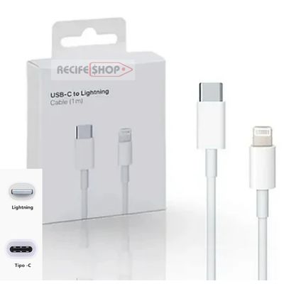 Kit 2 Cabos Lightning para Tipo C 1m | Dupla Resistência | Carregamento Super Rápido
