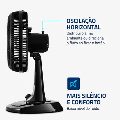 Ventilador de Mesa Mondial - Turbo 06 Pás - VT-30-NB 127V
