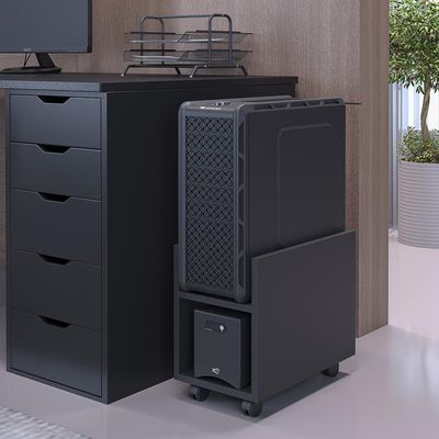 Kit Suporte Para Cpu Nobreak Guide Cyber e Suporte De Monitor Stand Lap L03 Preto - Lyam Decor
