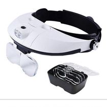Super Lupa De Cabeça Com Led Profissional 2leds +5 Lentes