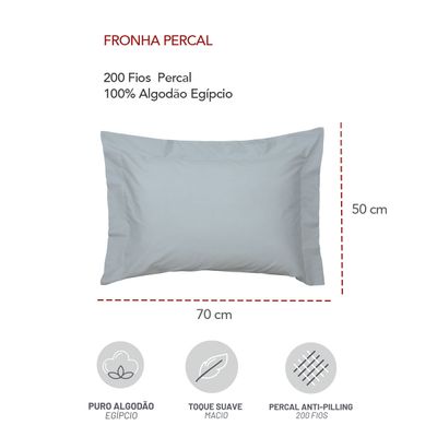 Fronhas Algodao Egipcio 200 Fios Verde 50x70cm 2un