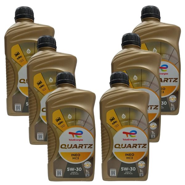 Kit 6 Litros Óleo Motor TotalEnergies 5w30 Quartz INEO MC3