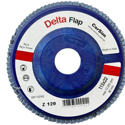 Disco Flap Delta Zirc D.115mm Grão 120