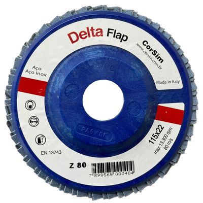 Disco Flap Delta Zirc D.115mm Grão  80 Disco Flap Delta Zirc D.115mm Grão 80