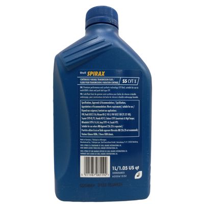 Óleo para Transmissão Automática Tipa CVT Shell Spirax S5 CTVX  1L Óleo para Transmissão Automática Tipa CVT Shell Spirax S5 CTVX 1L