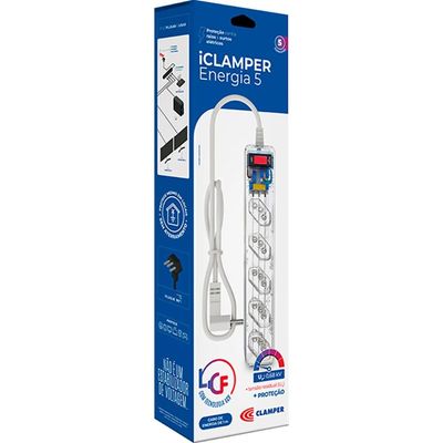 Filtro de Linha com Proteção DPS 3P Energia 5 Clamper Preto