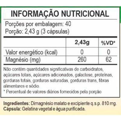 Kit 3 Magnésio Dimalato Unilife 120 Cápsulas