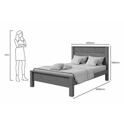 Cama de Casal Athenas Branco - Lopas