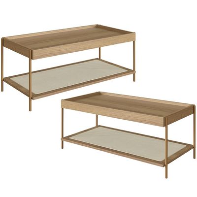 Kit 02 Mesas de Centro Para Sala de Estar Industrial Indy A03 Hanover Dourado - Lyam Decor