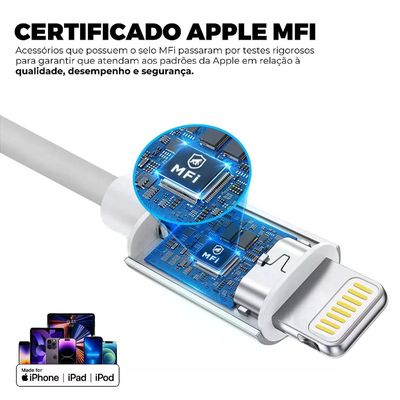 Cabo Dual Shock Lightning / USB A - Preto - 1,2m - no Atacado - Caixa Fechada 10 Unidades - Gshield