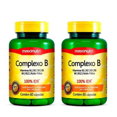 Kit 02 Complexo B Vitaminas100% Idr Maxinutri 60 Capsulas