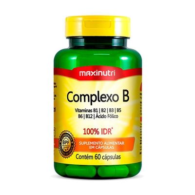 Complexo B Vitaminas 100% Idr Maxinutri Com 60 Capsulas