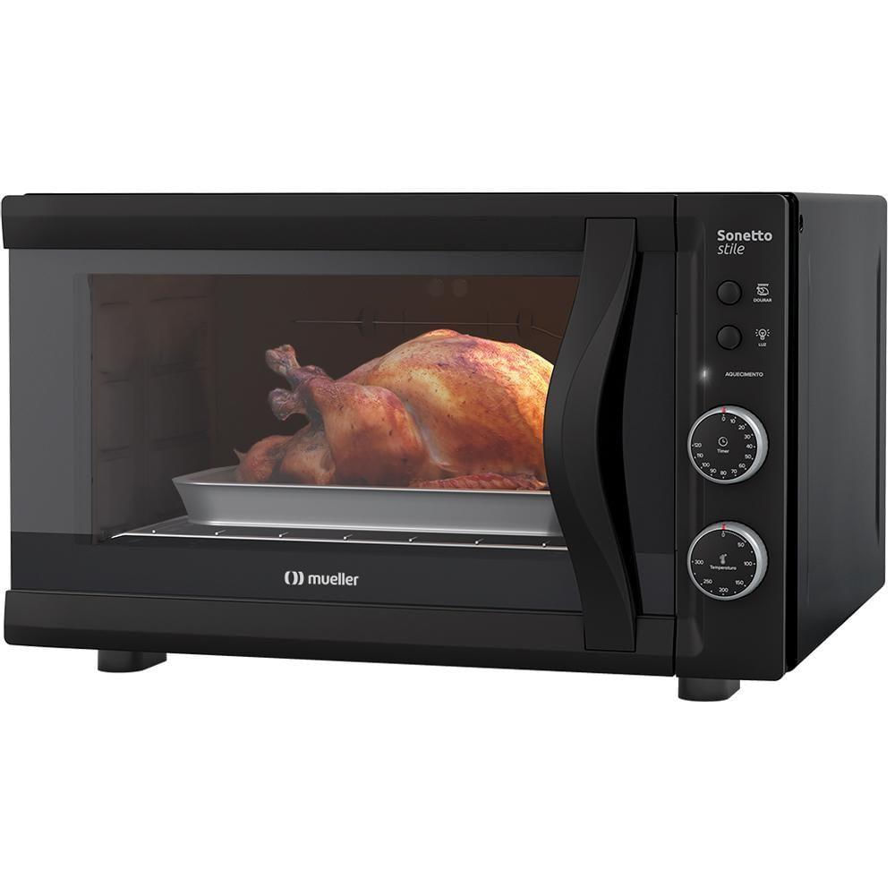 Forno Elétrico De Bancada Sonetto Stile 44 Litros Preto Fosco 220V