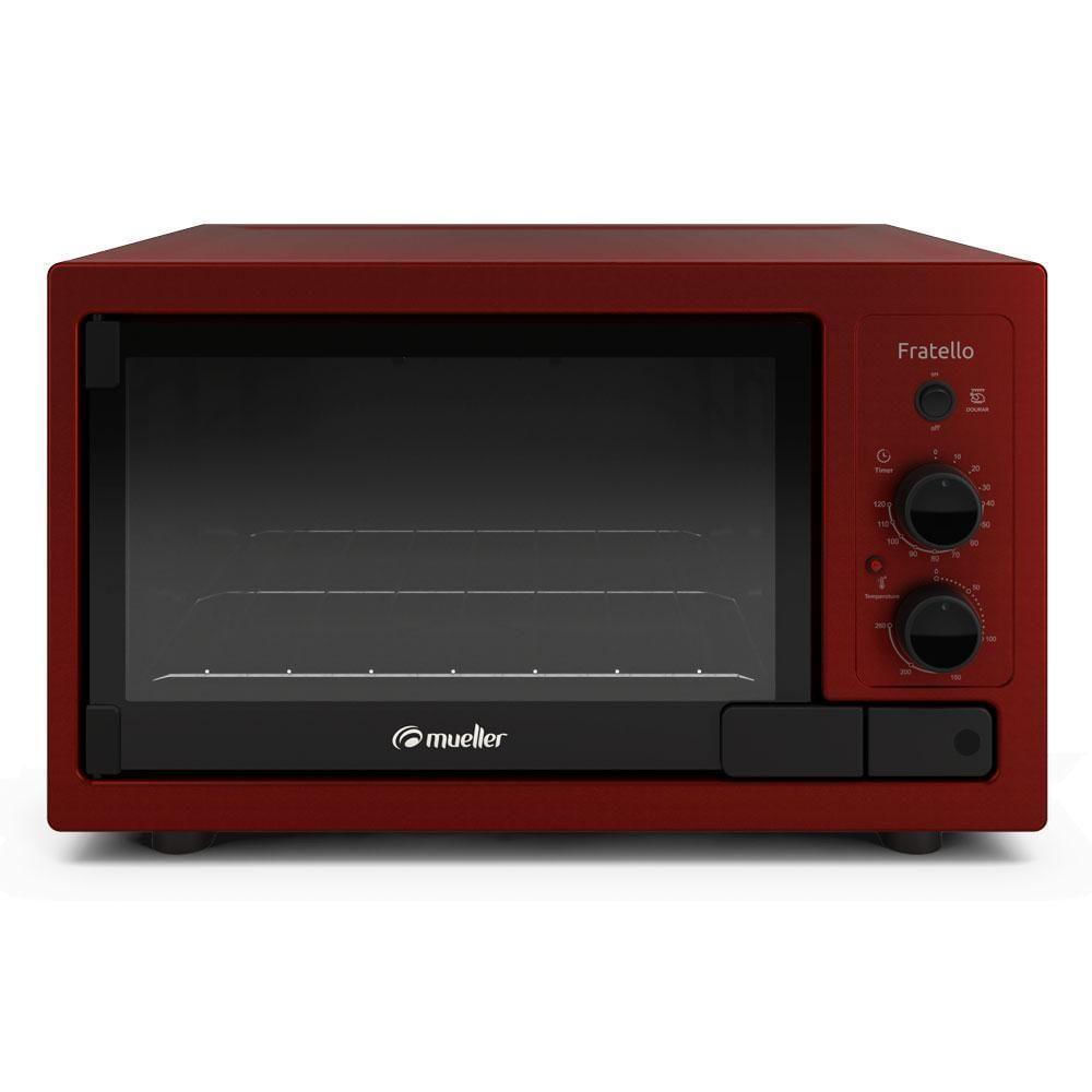 Forno Elétrico de Bancada Mueller Fratello Vermelho 44L 220V