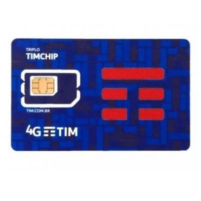 Kit 10 Unidades Chip Tim 4G Pré-Pago Para Qualquer Ddd