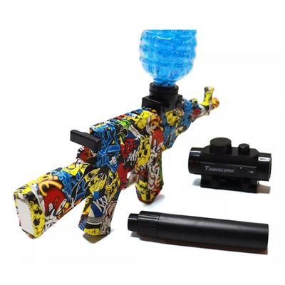 Fuzil Ak 47 Brinquedo Atira Bolinha Gel Elétrica + Muniçoes MS Comercial