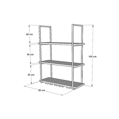 Nicho Industrial Suspenso Denver 80cm Branco