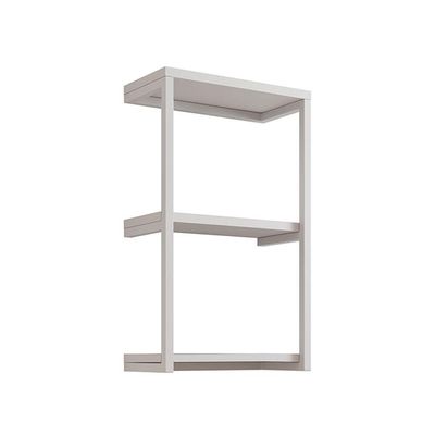 Nicho De Parede Industrial 3 Prateleiras Milão Branco Preto