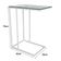 Mesa Lateral Encaixe Elena Vidro Branco