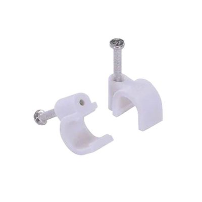Fixa Cabo 6mm (rg59) - Branco - Embcasa Facil Com 25 Pçs
