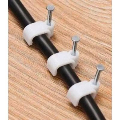 Fixa Cabo 6mm (rg59) - Branco - Embcasa Facil Com 25 Pçs