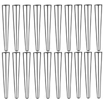 Kit 20 Pés de Metal 60 CM Hairpin Legs Mesa de Canto Aparador Preto G41