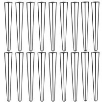 Kit 18 Pés de Metal 60 CM Hairpin Legs Mesa de Canto Aparador Preto G41