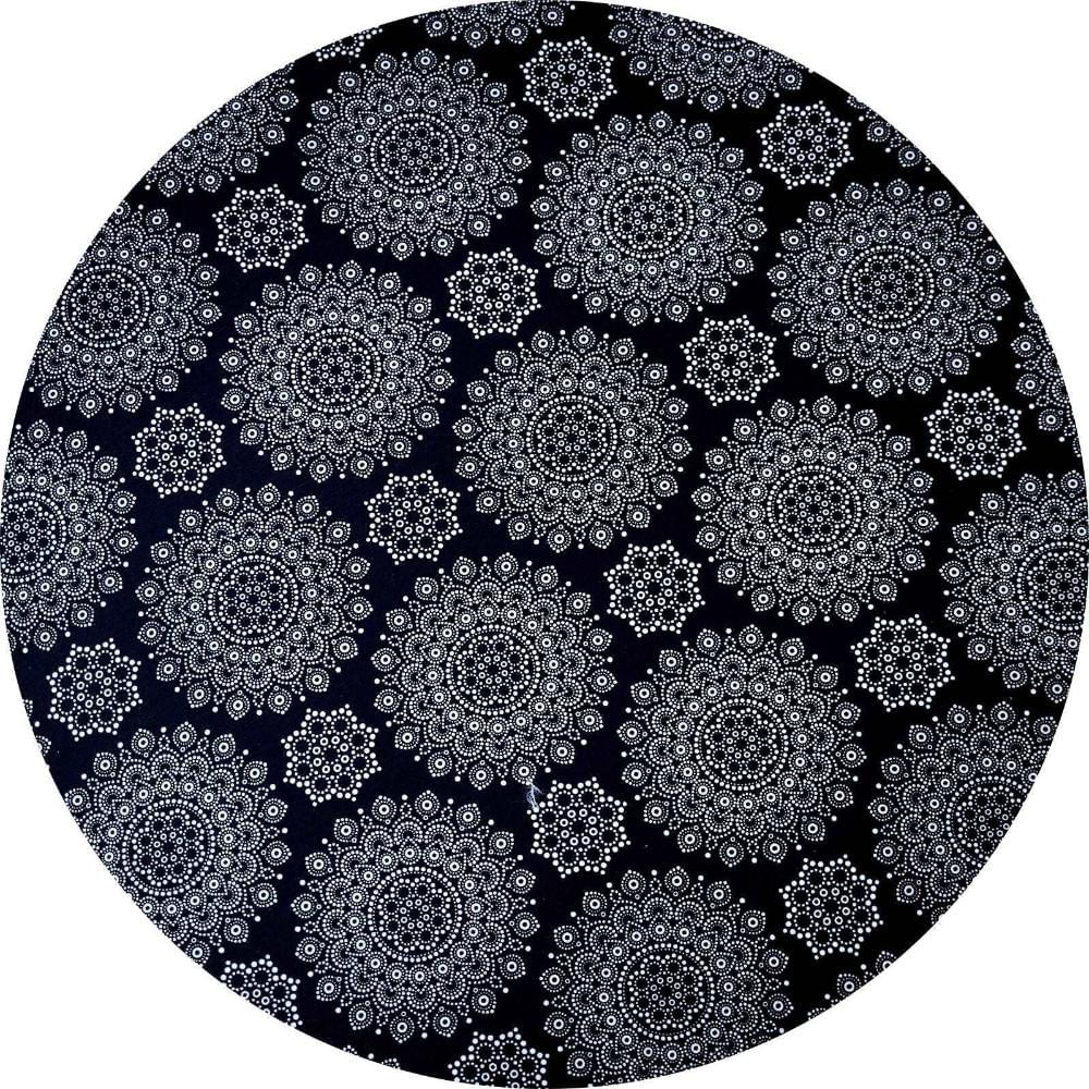 Kit 4 Capas para Sousplat Mandala Black Charlô 35cmx35cm