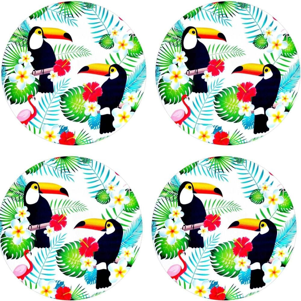 Kit 4 Capas para Sousplat Tucano da Charlô 35cmx35cm