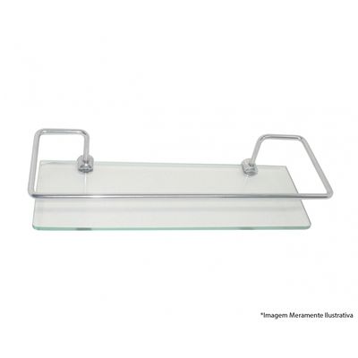 Porta Shampoo Hidrolar Vidro Reto 40X10Cm