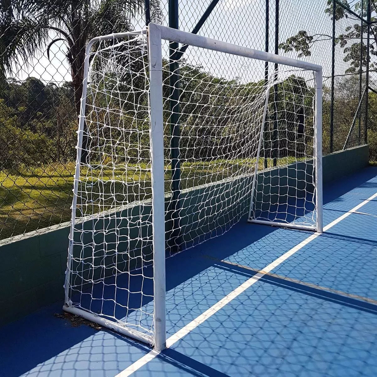 Par Rede Gol Futsal Futebol De Salão Fio 4mm Proteção U.v.