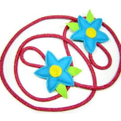 Pula Corda em Sisal Trançado - Flor - Artesanal - 2 Metros - Multicolorido