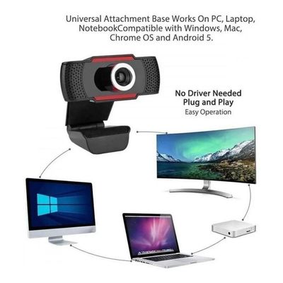 Webcam Full Hd 1080P Uhd Câmera Computador Microfone