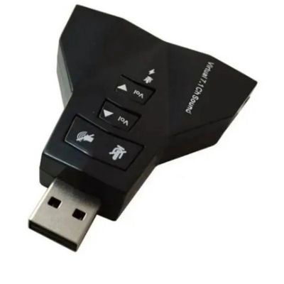 Placa De Som Usb Adaptador Áudio 7.1 Com P2 Pc Notebook