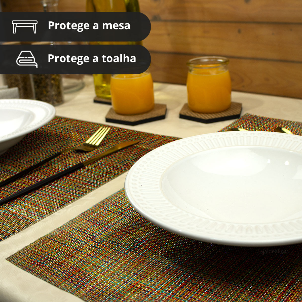 8  Jogo Americano Mesa Posta Luxo Restaurante St Rustic Mt