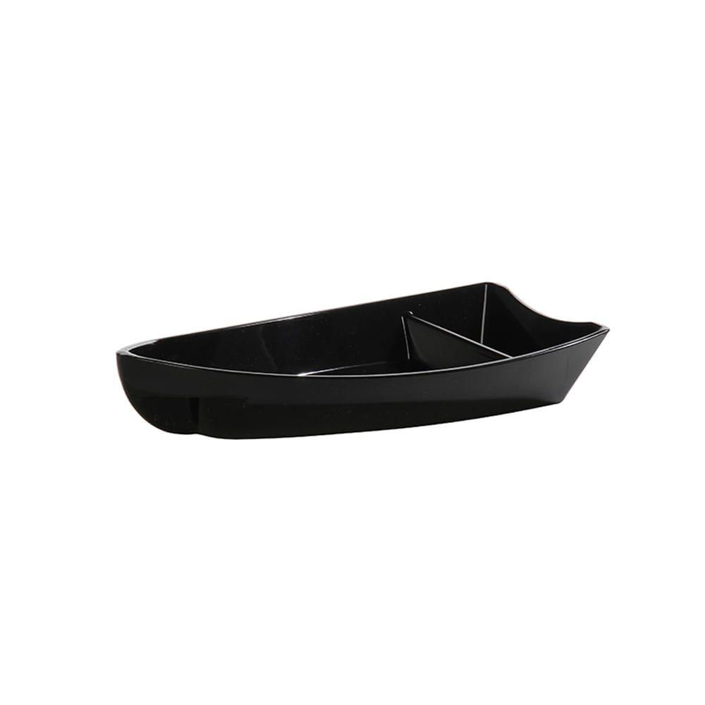 Barca Sushi 600ml Preta Em Policarbonato Linha Profissional Cook Vem